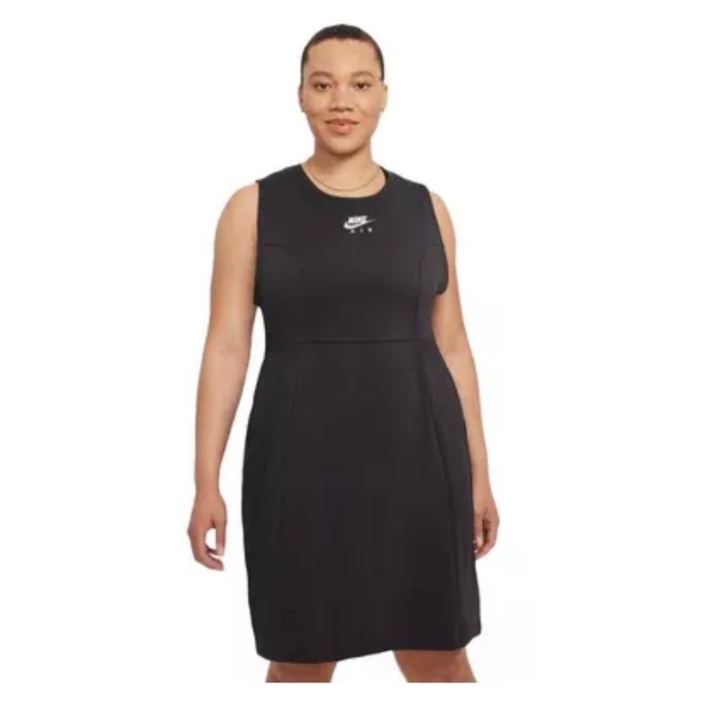 Nike Air Womens Sleeveless Dress Black Cotton Modal‎ Athletic Sporty-XL
